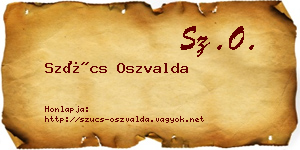 Szűcs Oszvalda névjegykártya